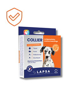 Collier antiparasite Chien moyenne et grande race à l'Icaridine