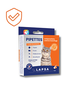 Pipettes antiparasites Chaton et Chat à l'icaridine - x3