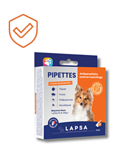 Pipettes antiparasites chien moyenne race à l'icaridine