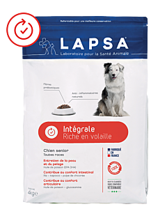Croquettes Chien Sénior toutes races Intégrale - Prébio entretien