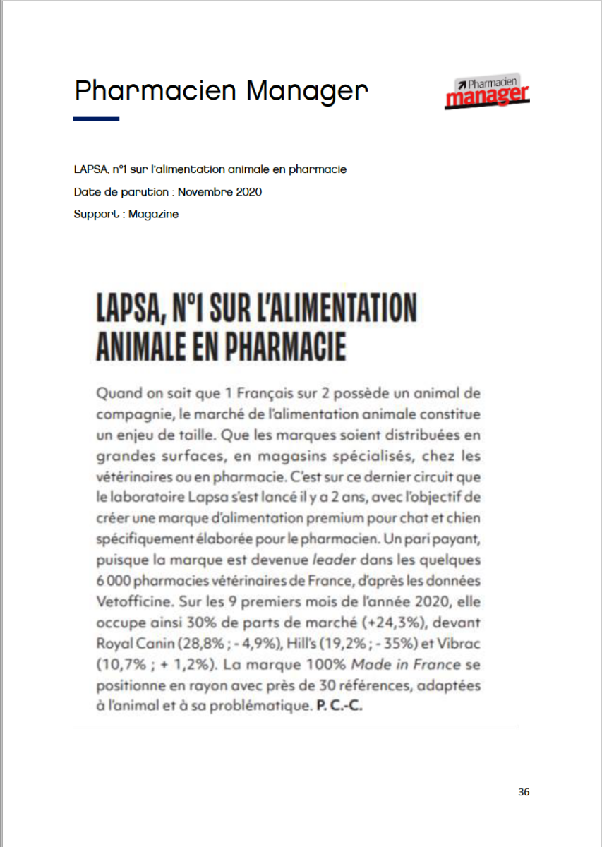 article pharmacien manager